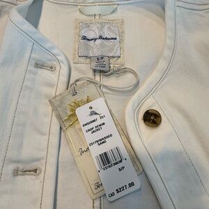 Tommy Bahama Sand-Colored Denim Jacket | NEW w/ Tags